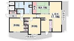 ドルチェグラン姫路駅前 3LDKの間取図画像