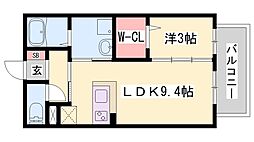 キラーナコート 1LDKの間取図画像