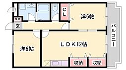 クラトンey 2LDKの間取図画像