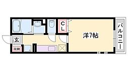 メゾンエイト 1Kの間取図画像