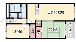 シャトー三和青山 2LDKの間取図画像