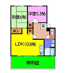 メゾンパルティール 2LDKの間取図画像
