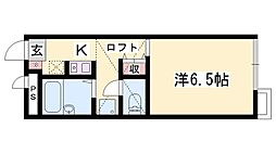 ES118 ワンルームの間取図画像