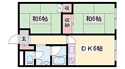 リーベ.ユメサキ 1DKの間取図画像