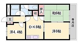 プチシャトー御立 3DKの間取図画像
