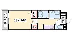 ソラナ 1Kの間取図画像