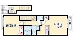 ジェルメフレーシュ 1LDKの間取図画像