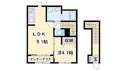 M'sレジデンスHIMEJI 1LDKの間取図画像