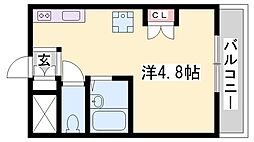 アゼリア ワンルームの間取図画像
