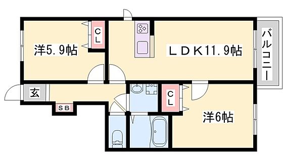 ニューフォーレスナガタC・D・E_間取り_0