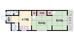 フラワーハイツ 2Kの間取図画像