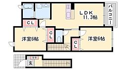 エーデル緑ヶ丘D 2階/-