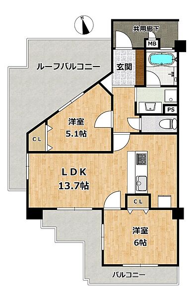 間取りを拡大表示