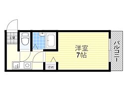 サンメゾン吹田 ワンルームの間取図画像