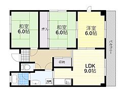 サンコート橋の内 3LDKの間取図画像