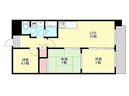 クレール辻堂 3DKの間取図画像