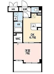 石塚ハイム 1LDKの間取図画像