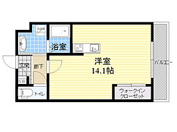 ガーデンサイド王子 ワンルームの間取図画像