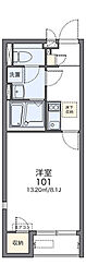 レオパレスレオネクスト山手町 1Kの間取図画像