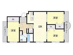 メゾンファミール 3LDKの間取図画像