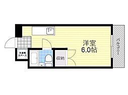 ゼンコウコーポラス1号棟 1Kの間取図画像