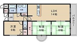 ハイクレスト引谷 3LDKの間取図画像