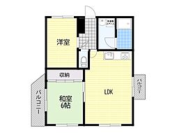 コンプリーション1 2LDKの間取図画像