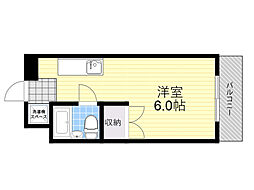 ゼンコウコーポラス3号棟 1Kの間取図画像