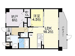 ウェステリア 1SLDKの間取図画像