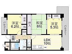カモミール・ブラン 3LDKの間取図画像