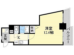 孝成ビル 1Kの間取図画像