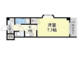 ローズハイツT・K 1Kの間取図画像