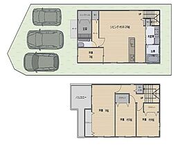 東大阪市豊浦町中古戸建 4LDKの間取り