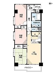 ロイヤルステージ小作 3LDKの間取図画像
