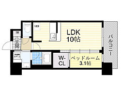 Osaka Metro御堂筋線 新大阪駅 徒歩10分の賃貸マンション 5階1LDKの間取り