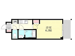 JR東海道・山陽本線 東淀川駅 徒歩4分の賃貸マンション 10階1Kの間取り