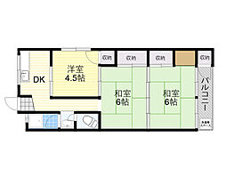 高田マンション 3DKの間取図画像