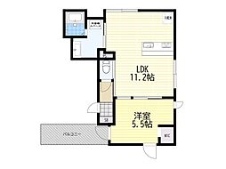池田市大和町マンション 1LDKの間取図画像
