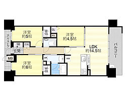 エスリード箕面船場阪大前 3LDKの間取図画像