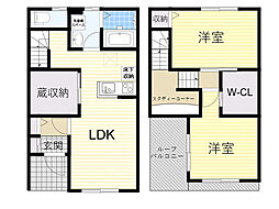 カーサモーア 2LDKの間取図画像