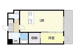 Alivis三国本町 1LDKの間取図画像