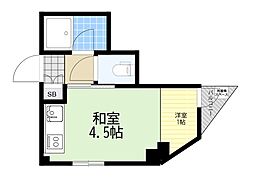 マキシム東三国 ワンルームの間取図画像