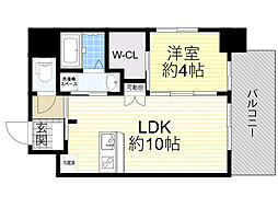 サムティ江坂ジュレーヴ 1LDKの間取図画像