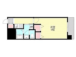 アスリート新大阪2番館 1Kの間取図画像