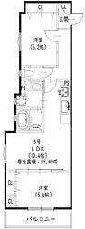 クリエオーレ住吉 2LDKの間取図画像