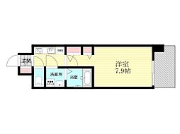 Osaka Metro御堂筋線 西中島南方駅 徒歩10分の賃貸マンション 2階1Kの間取り