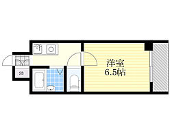 阪急京都本線 相川駅 徒歩4分の賃貸マンション 1階1Kの間取り