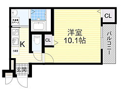 阪急千里線 下新庄駅 徒歩12分の賃貸アパート 1階1Kの間取り