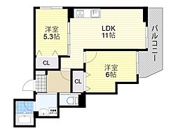 JR東海道・山陽本線 吹田駅 徒歩6分の賃貸アパート 1階2LDKの間取り