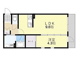 阪急千里線 吹田駅 徒歩5分の賃貸マンション 3階1LDKの間取り